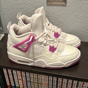 Jordan Women's Cream and Pink Sneakers